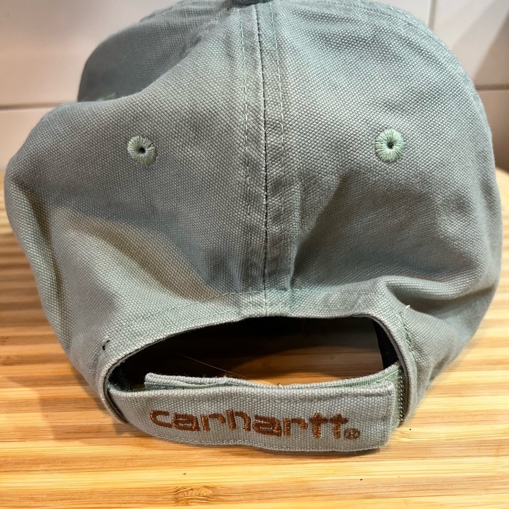 Carhartt Sage Green Cap with Logo Patch - Picture 3 of 4